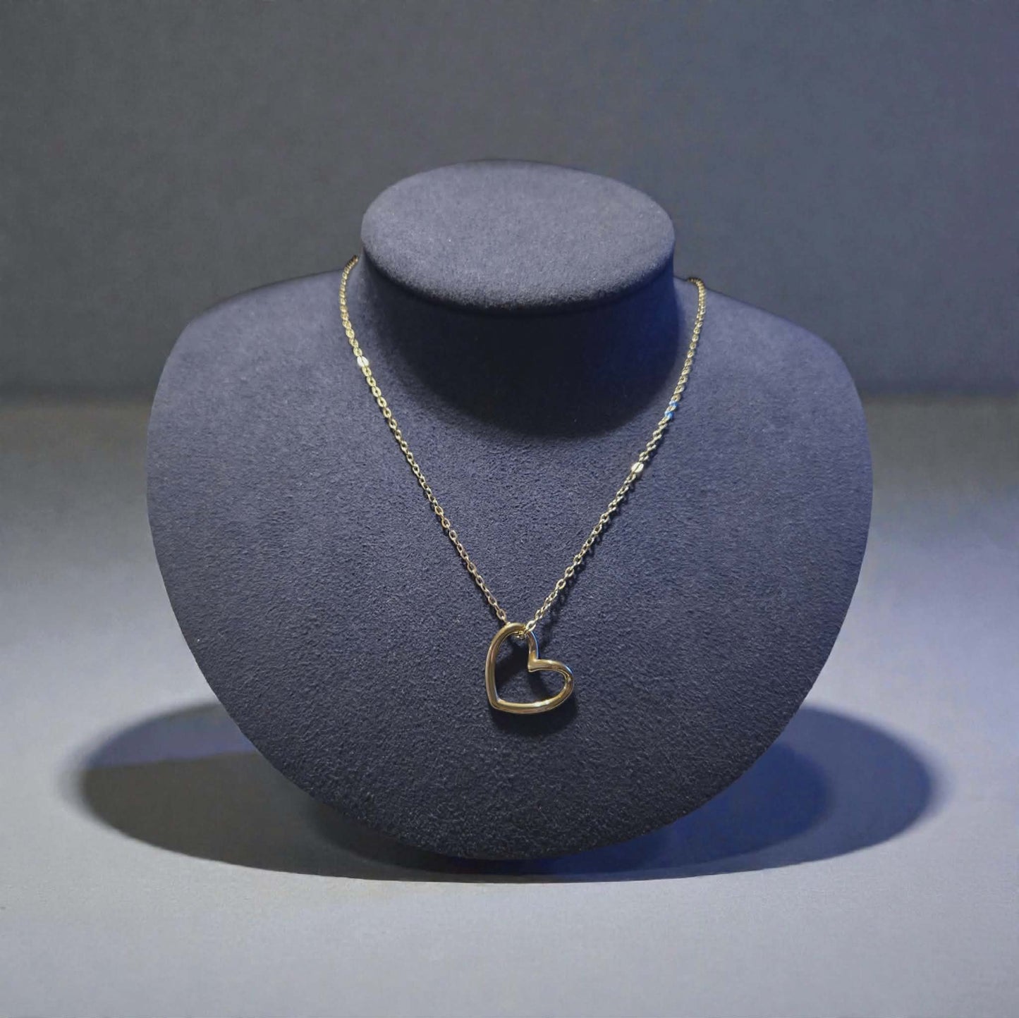 Stainless Steel Heart Pendant on a 16" Cable Chain