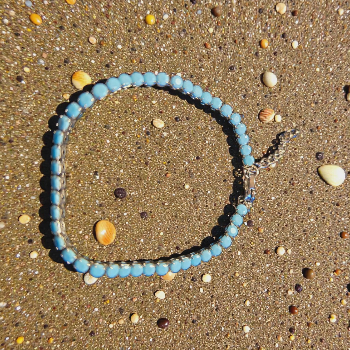 Turquoise Rhinestone Tennis Bracelet