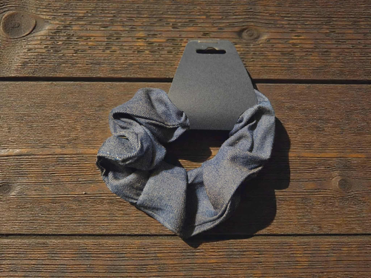 Denim Blue Colored Scrunchie