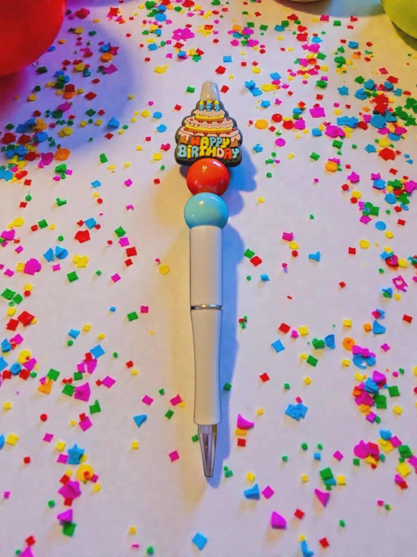 Happy Birthday Beaded Pen