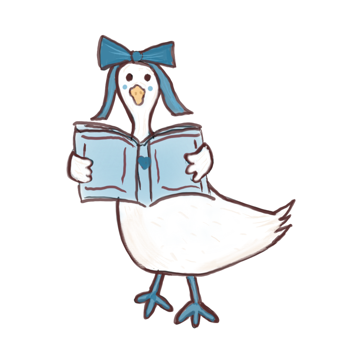 Hand Drawn Cutie Goose Vinyl Sticker