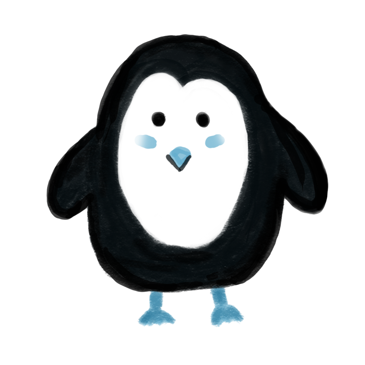 Hand Drawn Cutie Penguin Vinyl Sticker