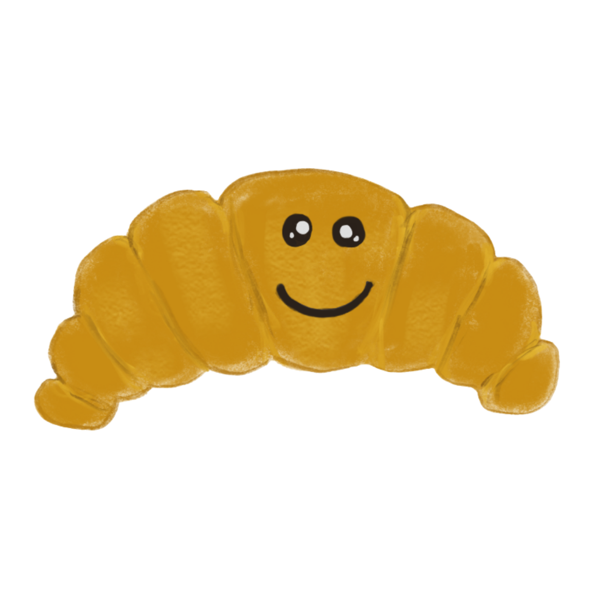 Hand Drawn Croissant Vinyl Sticker