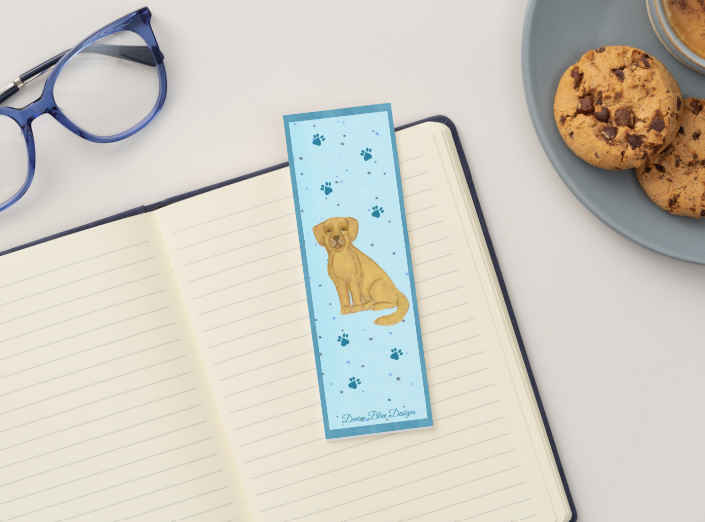 Hand Drawn Golden Retriever Bookmark