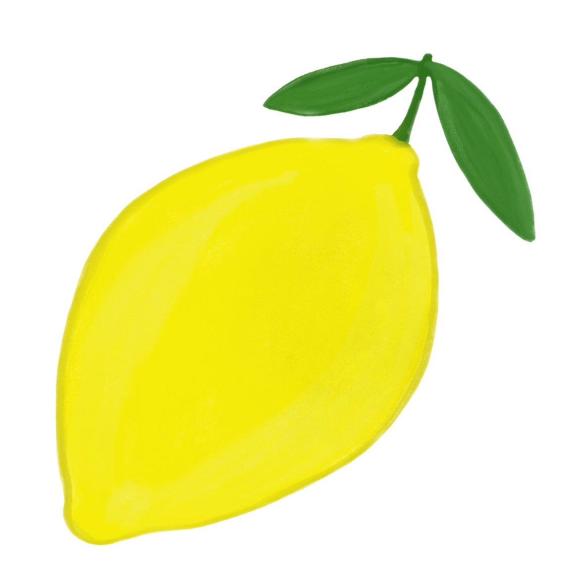 Hand Drawn Lemon Button Magnet