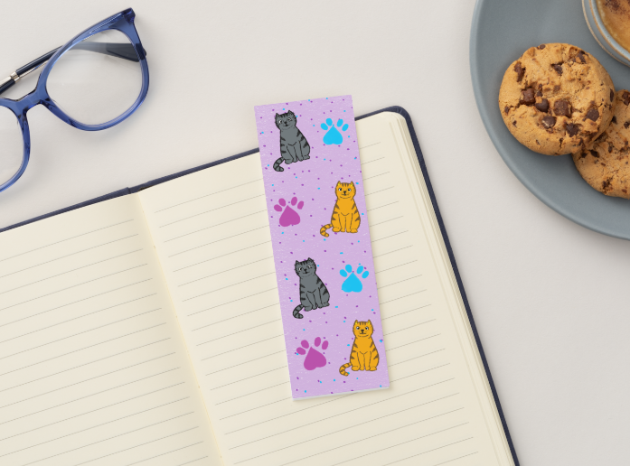 Hand Drawn Cartoon Cats Bookmark