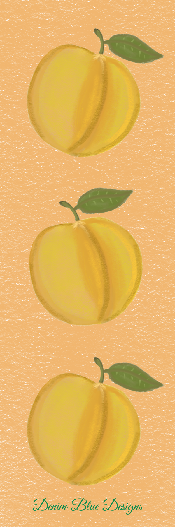 Hand Drawn Peach Bookmark