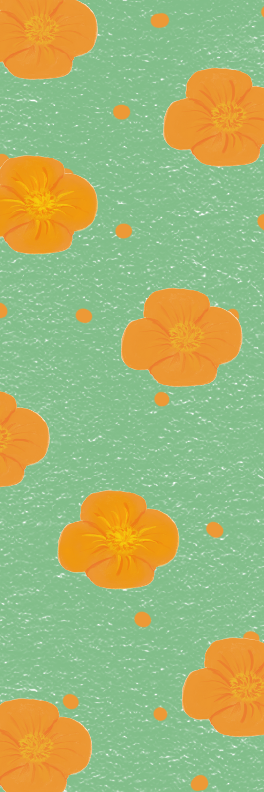 Hand Drawn California Poppy Bookmark