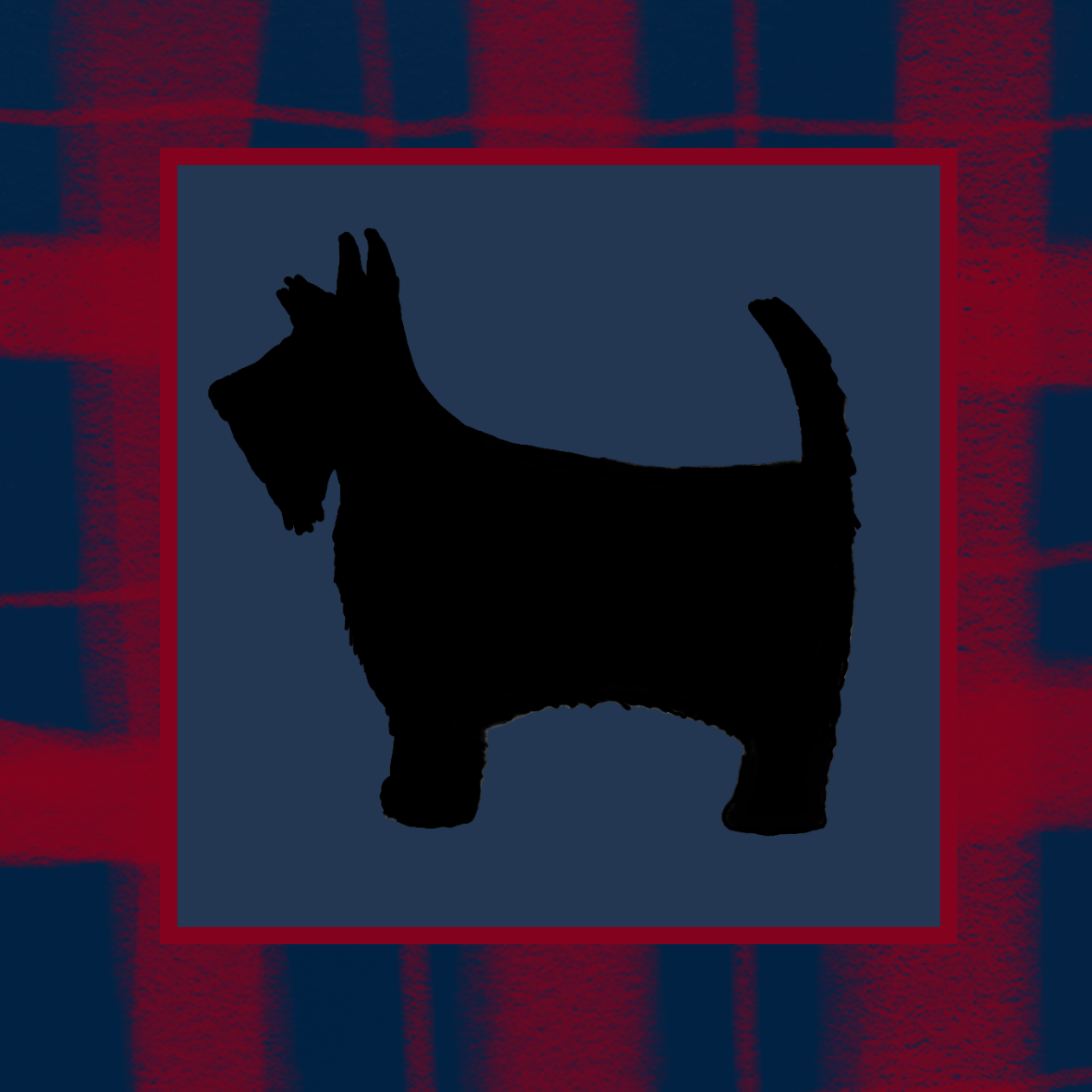 Hand Drawn Scotty Dog Vinyl Sticker