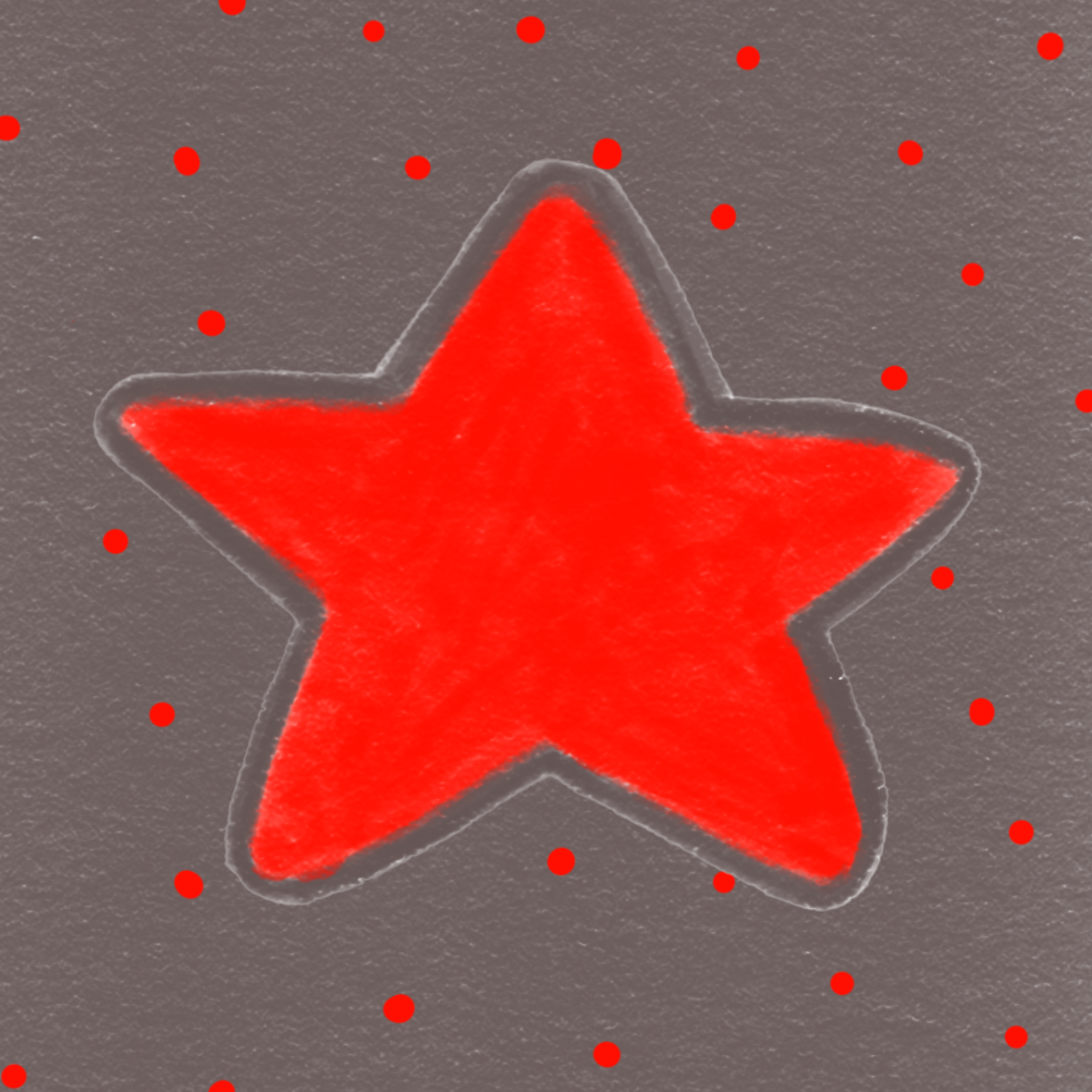 Hand Drawn Star Keychain