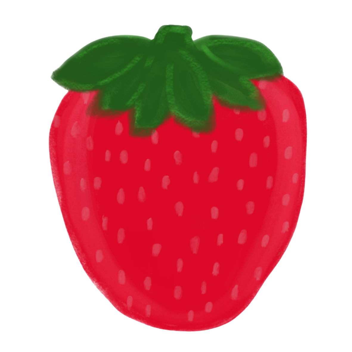 Hand Drawn Strawberry Vinyl Sticker
