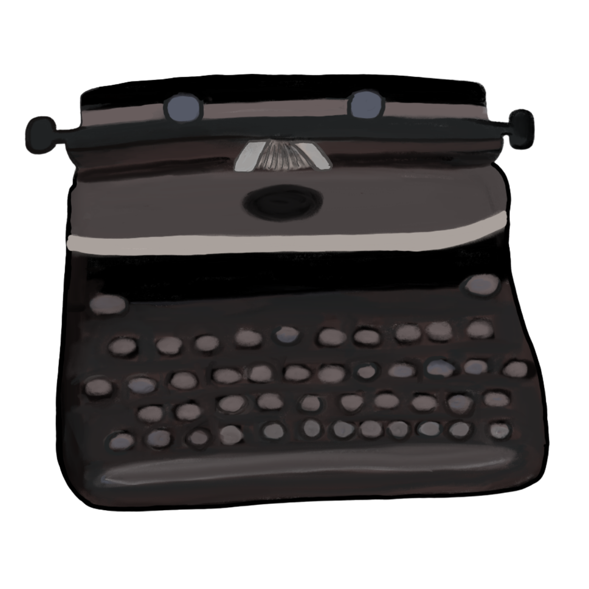Hand Drawn Typewriter Vinyl Sticker