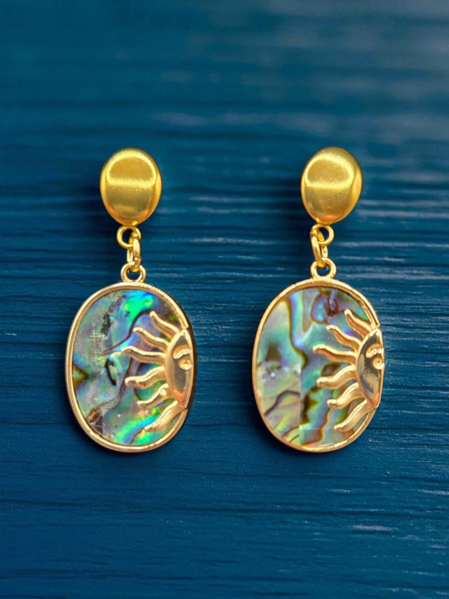 The Abalone Sun Dangle Earrings