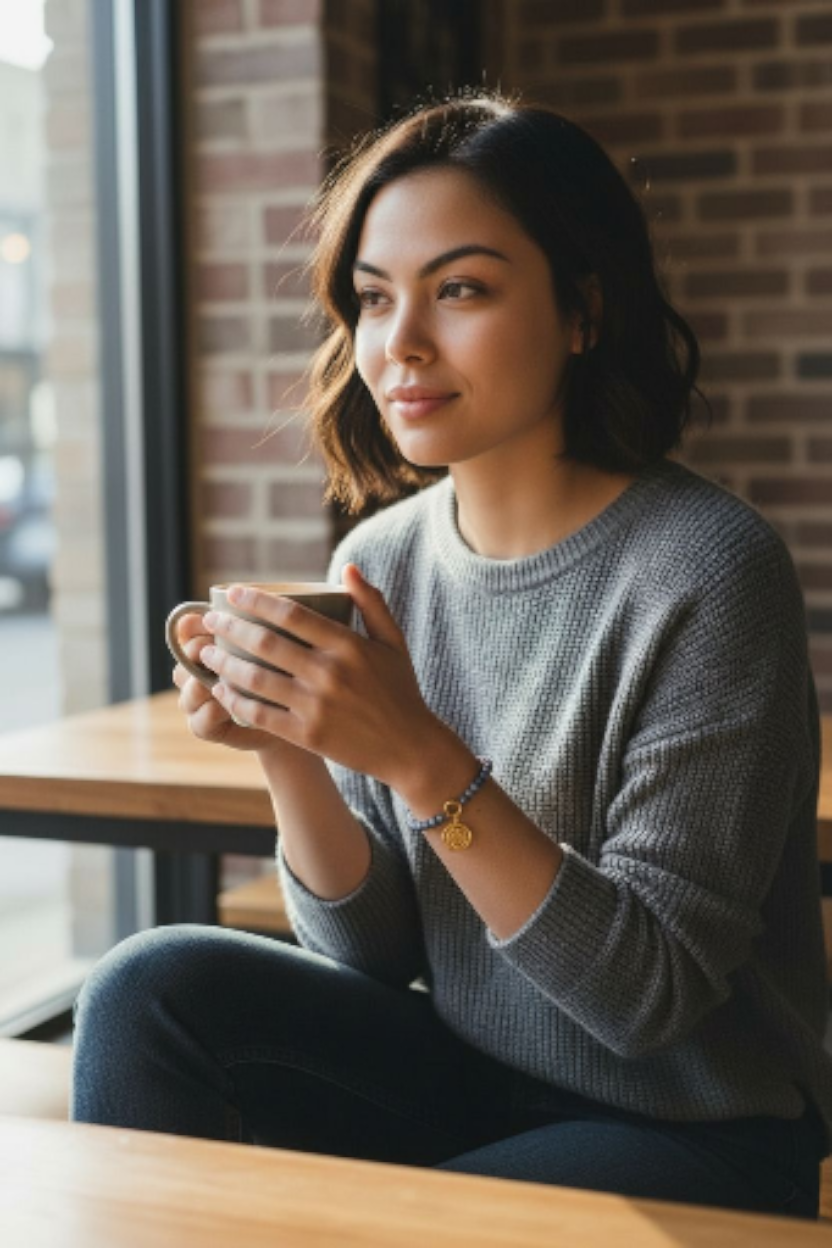 Rose Sodalite Charm Keeper Beaded Bracelet