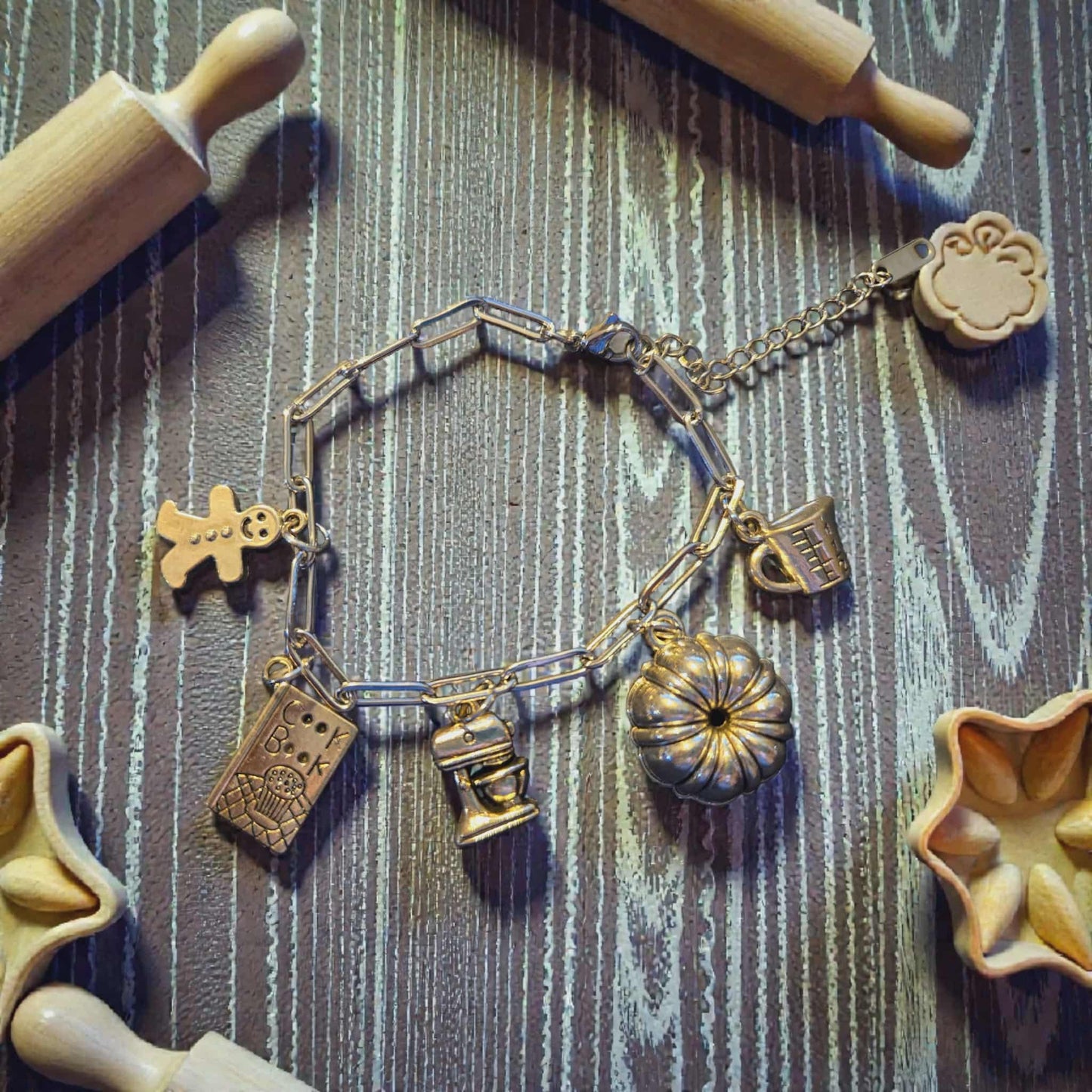 Baking Charm Paperclip Bracelet