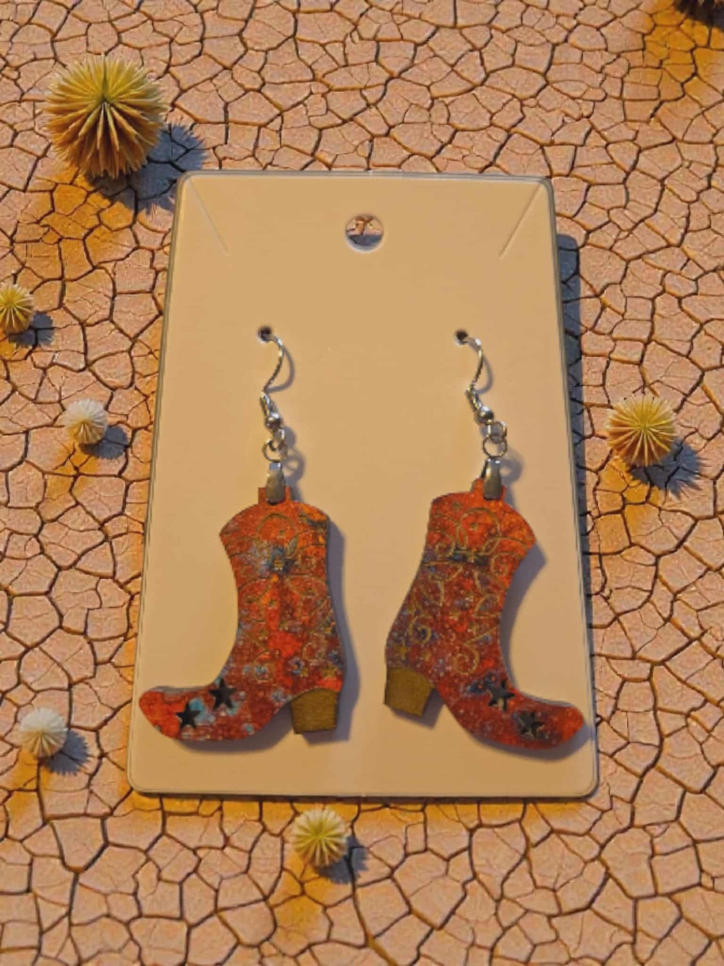 Cowboy Boot Dangle Earrings