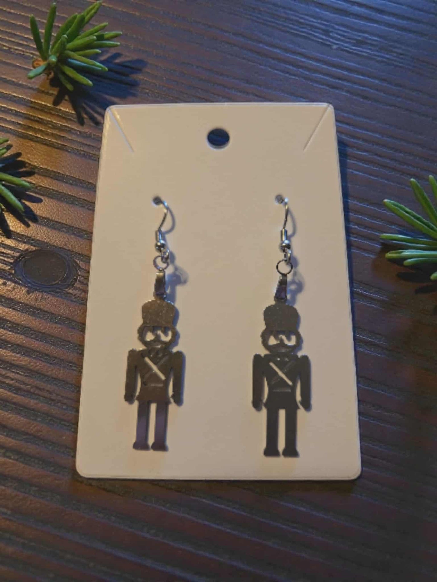 Stainless Steel Nutcracker Dangle Earrings