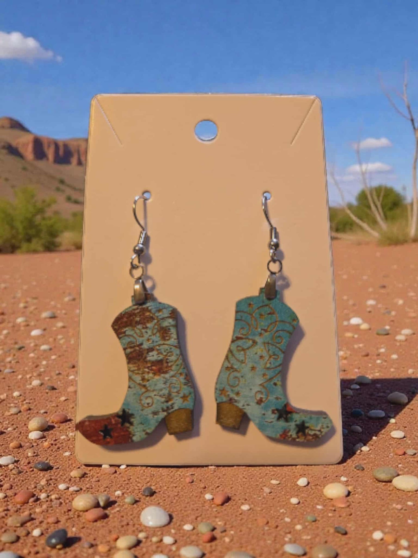 Cowboy Boot Dangle Earrings