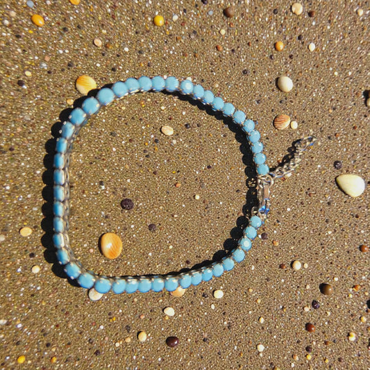 Turquoise Rhinestone Tennis Bracelet