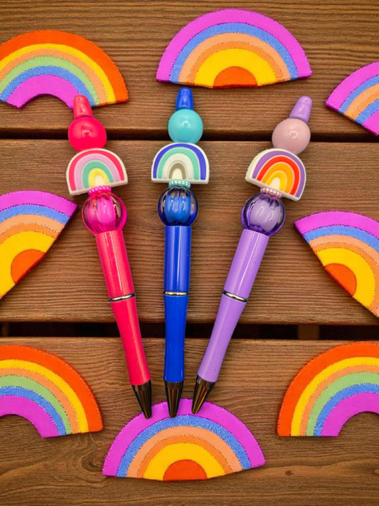 Boho Rainbow Beaded Pen