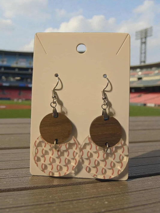 Baseball Dangle Earrings