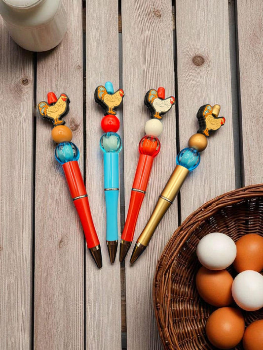 Nothin But Chicken Scratch Beaded Pen