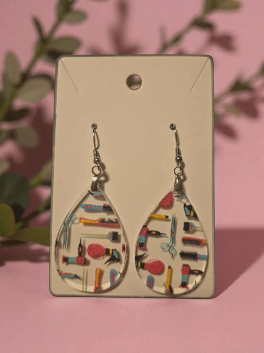 The Hair Stylist Dangle Earrings