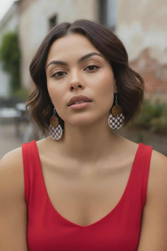 Football Bow Dangle Earrings