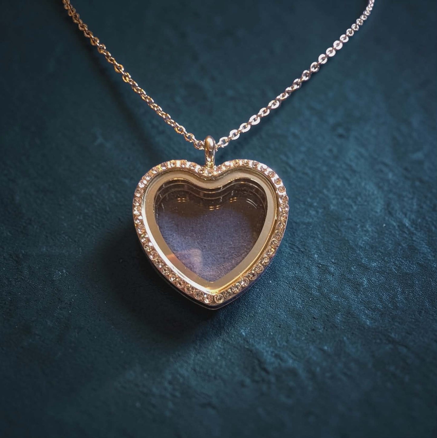 Silver Heart Floating Living Memory Locket