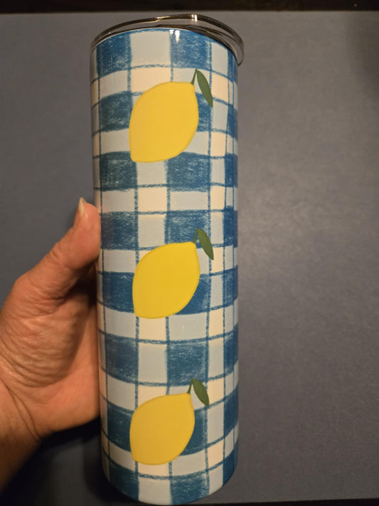 Hand Drawn Lemon Travel Cup