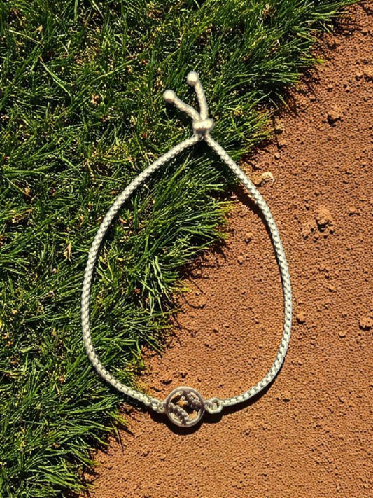 Baseball Stainless Steel Cinch Bolo Chain Bracelet
