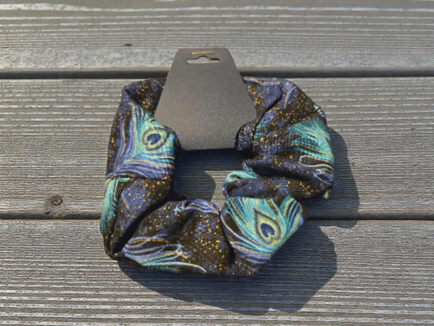 Black Peacock Scrunchie
