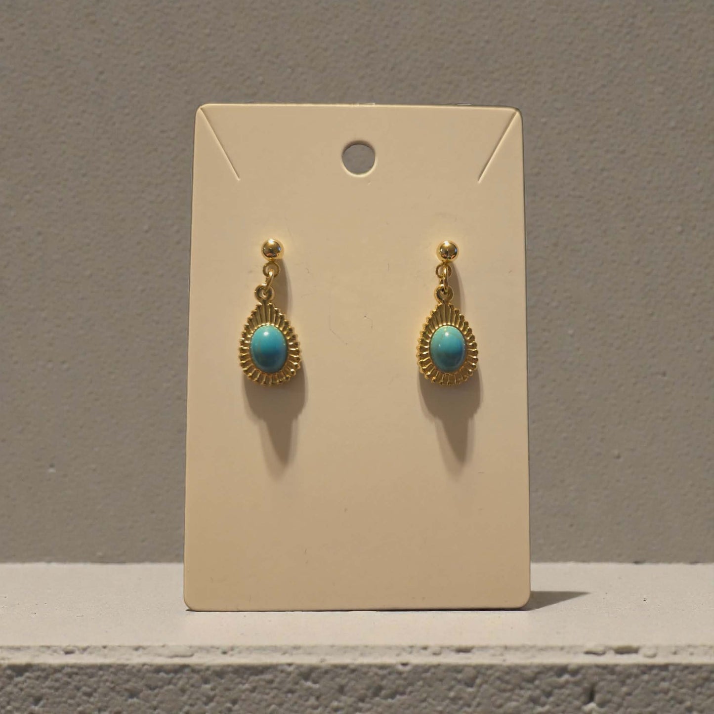 Turquoise Tear Drop Dangle Earrings