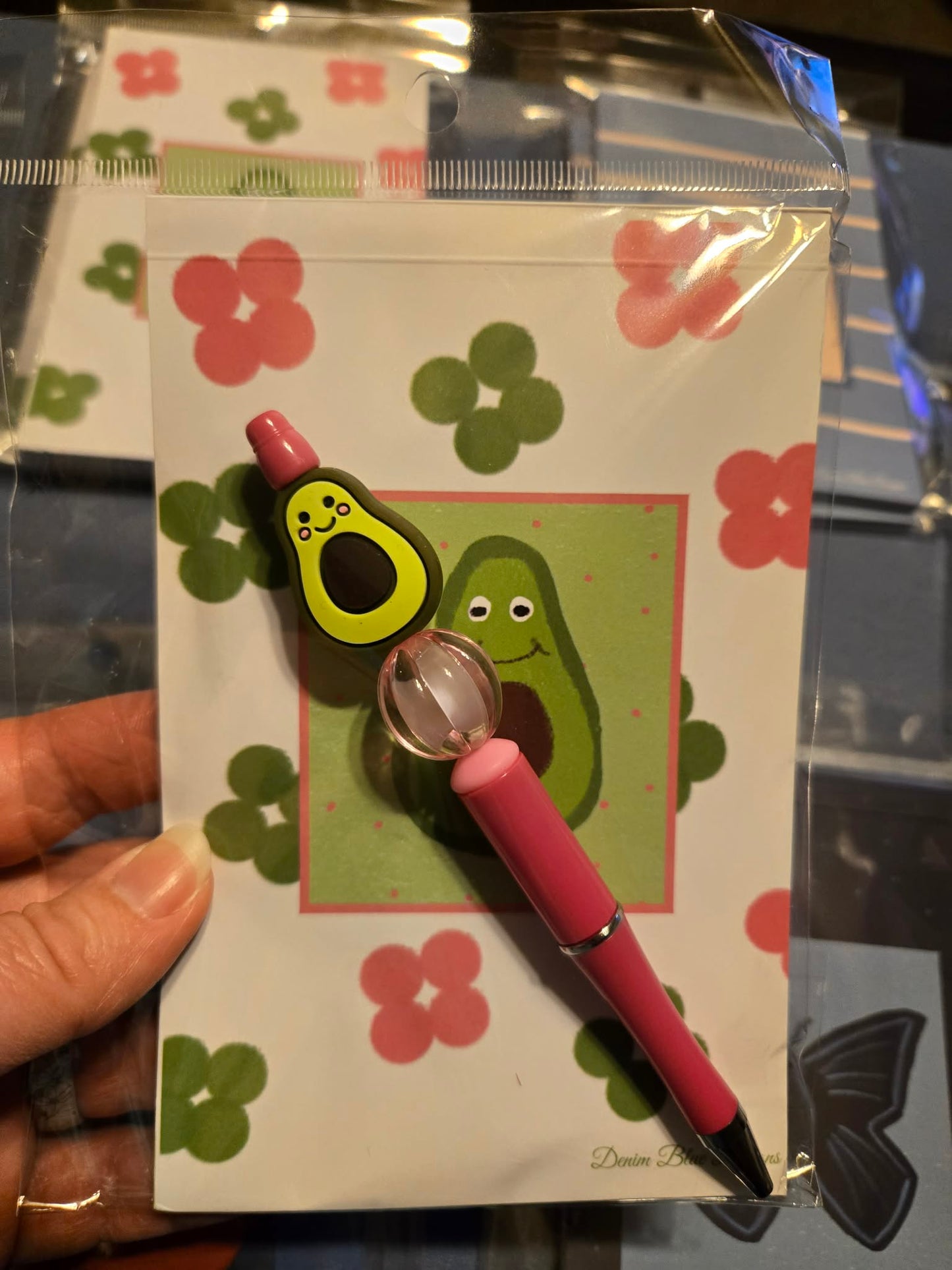 Hand Drawn Avocado Cutie Notepad with Cover and Coordinating Pen