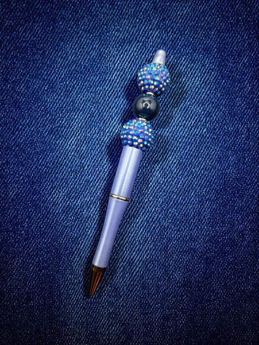 Denim Blue Beaded Pen