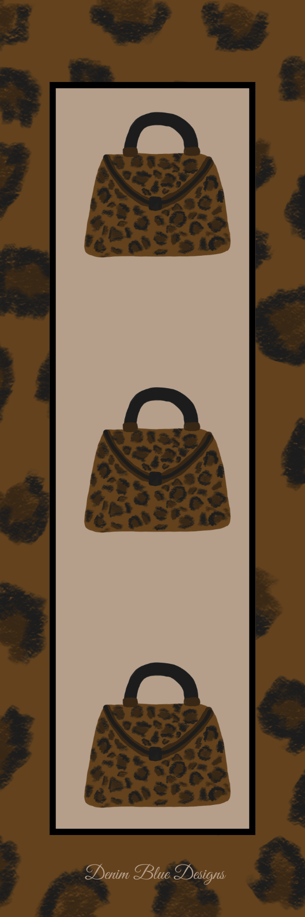 Hand Drawn Animal Print Bookmark