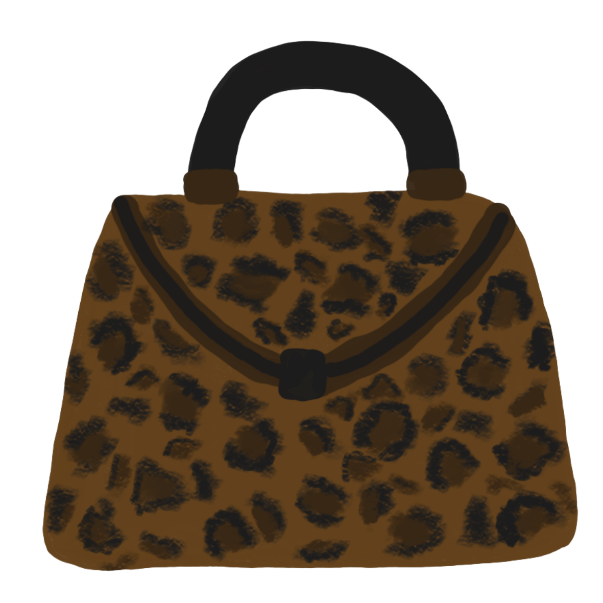 Hand Drawn Animal Print Purse Magnet