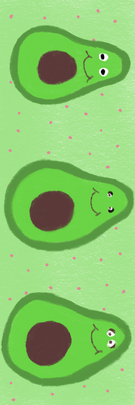 Hand Drawn Cutie Avocado Bookmark
