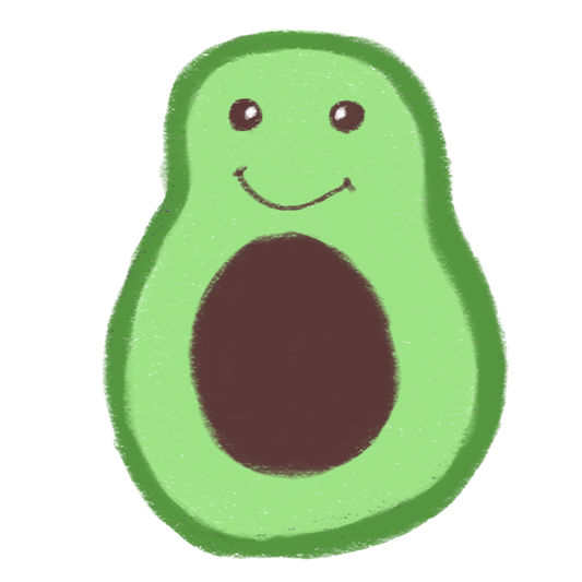 Hand Drawn Avocado Cutie Vinyl Sticker