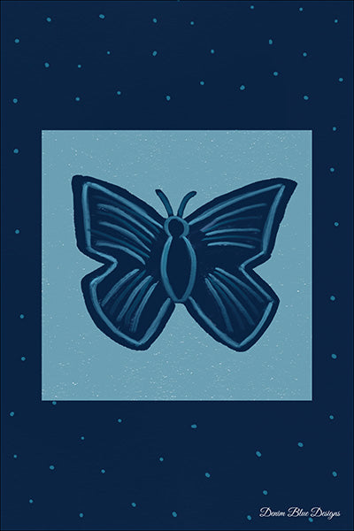 Hand Drawn Blue Butterflies Notepad with Cover