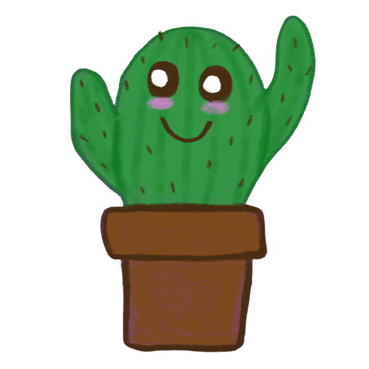 Hand Drawn Cactus Cutie Vinyl Sticker