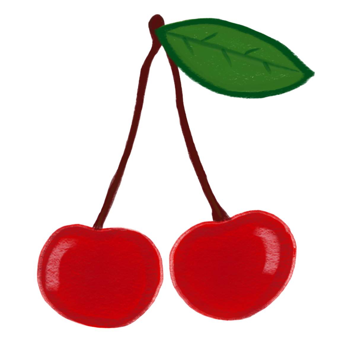 Hand Drawn Cherries Vinyl Sticker