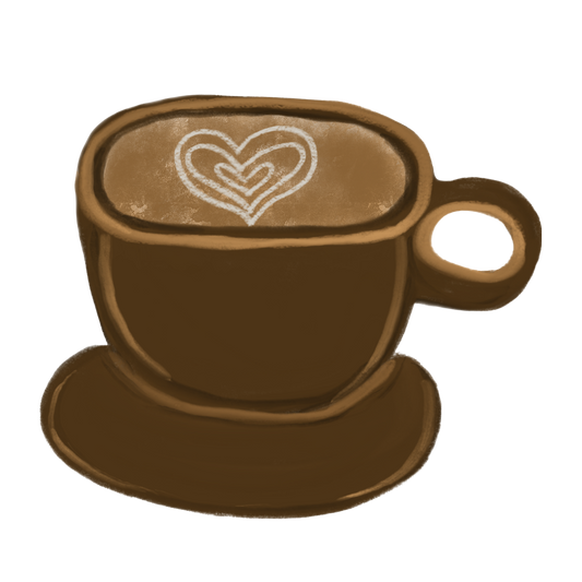 Hand Drawn Coffee Vinyl Sticker