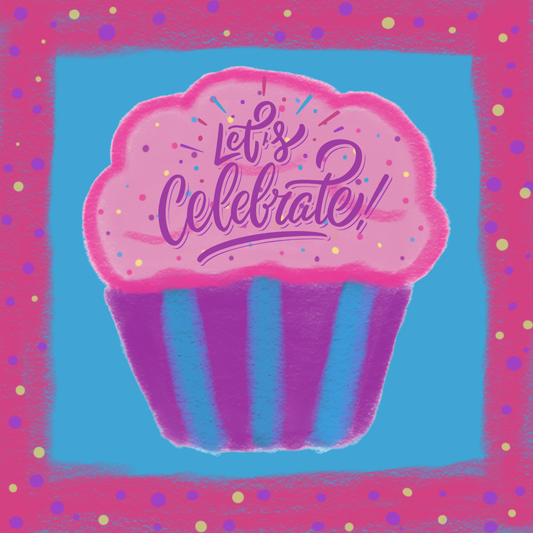 Hand Drawn Celebrate Vinyl Sticker