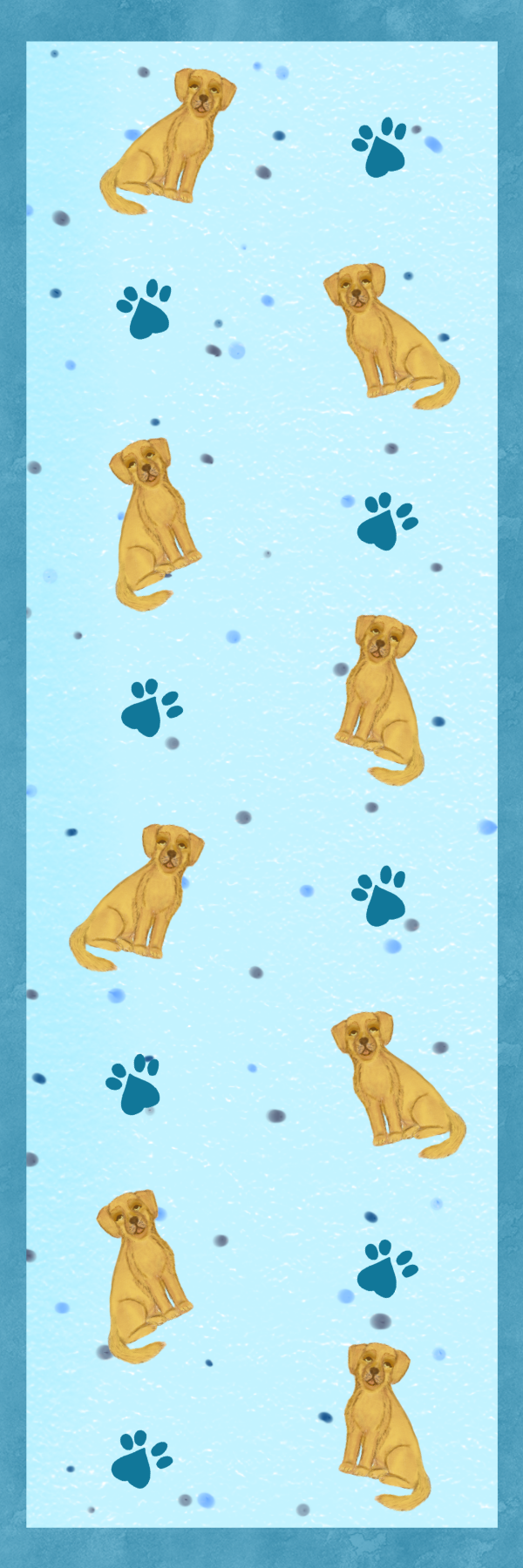Hand Drawn Golden Retriever Bookmark