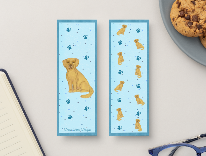 Hand Drawn Golden Retriever Bookmark