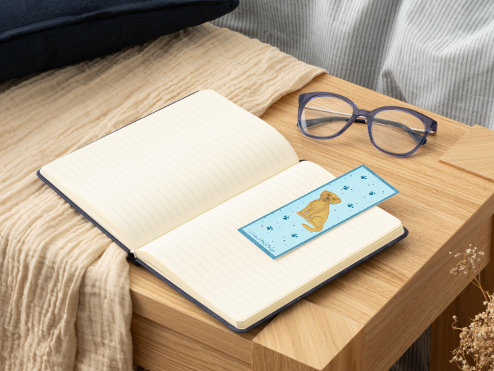 Hand Drawn Golden Retriever Bookmark