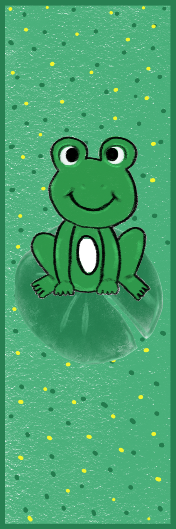 Hand Drawn Cutie Frog Bookmark