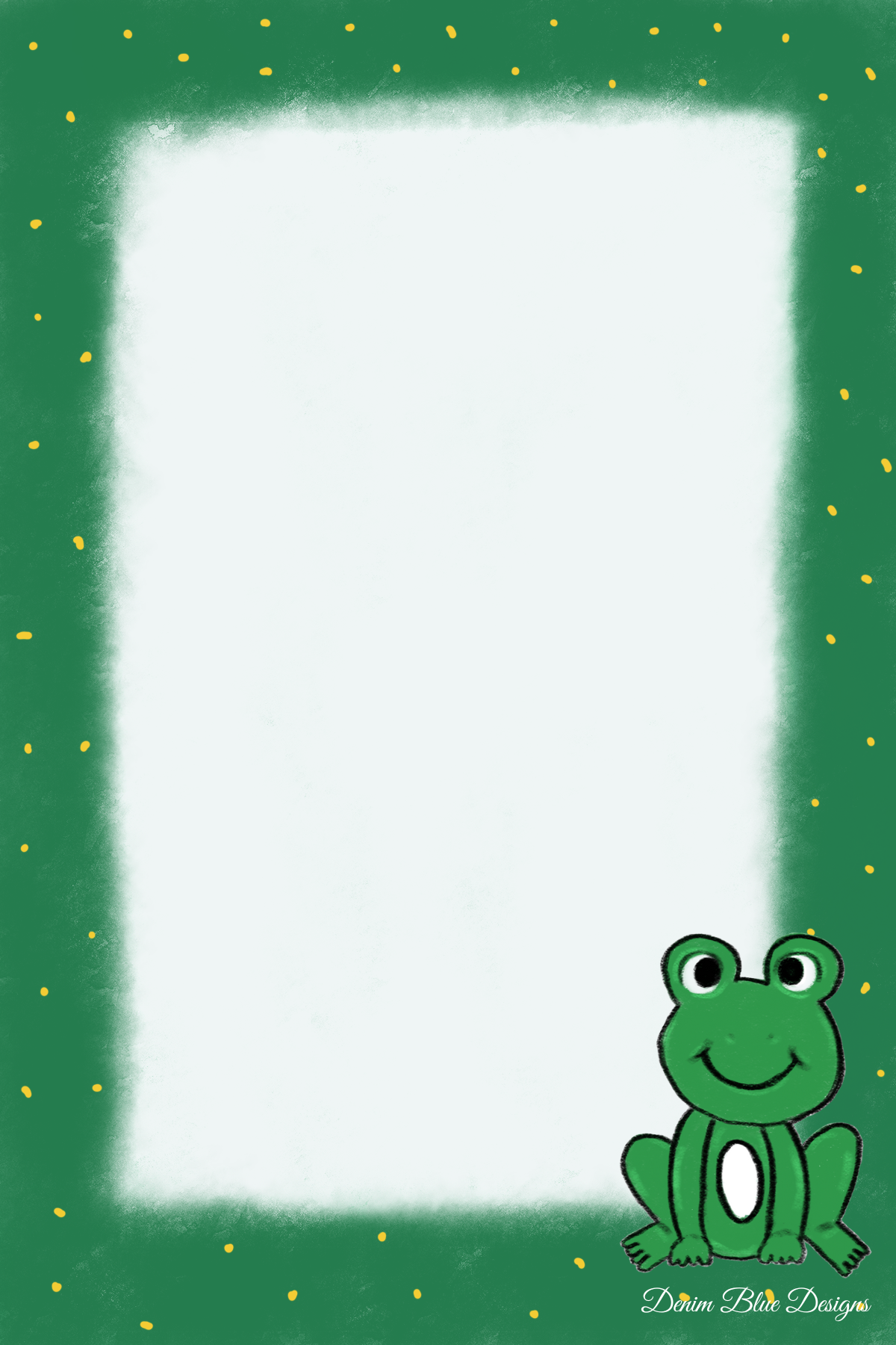 Hand Drawn Cutie Frog Notepad with Cover and Matching Pen Set