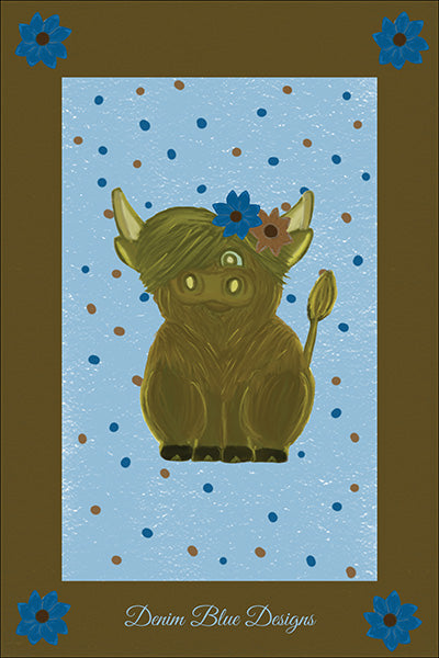 Hand Drawn Highland Cow Notepad with Cover